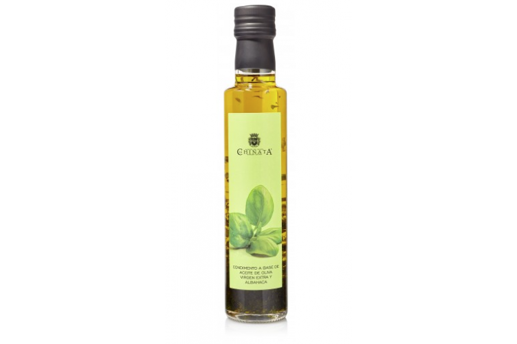 Ekstra jomfru oliven olie med basilikum