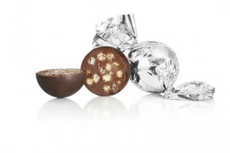 Chokolade kugle sølv 
